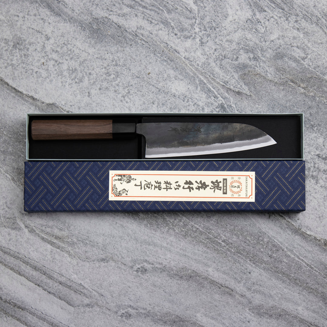 Santoku 17 cm Sakai Takayuki Nanairo VG-10 Blue