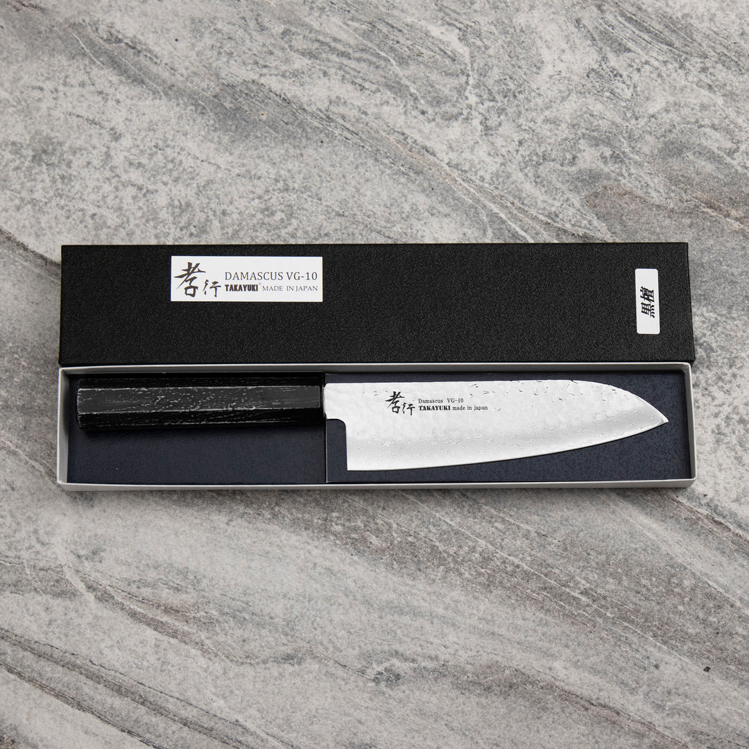 Santoku 17 cmSakai Takayuki Nanairo VG-10 Ebony