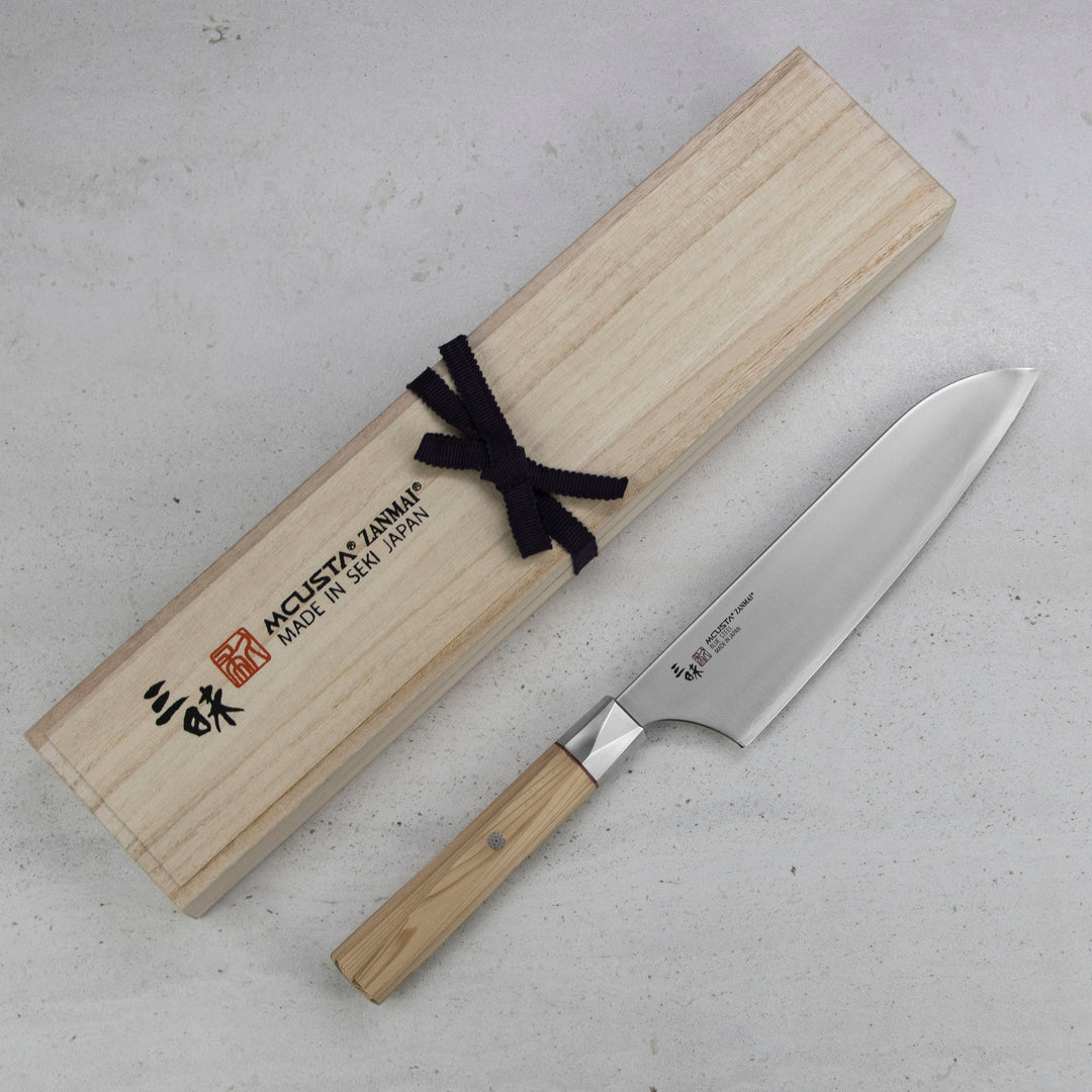 Santoku 18 cm cm Mcusta Zanmai Beyond Aogami Super/SS