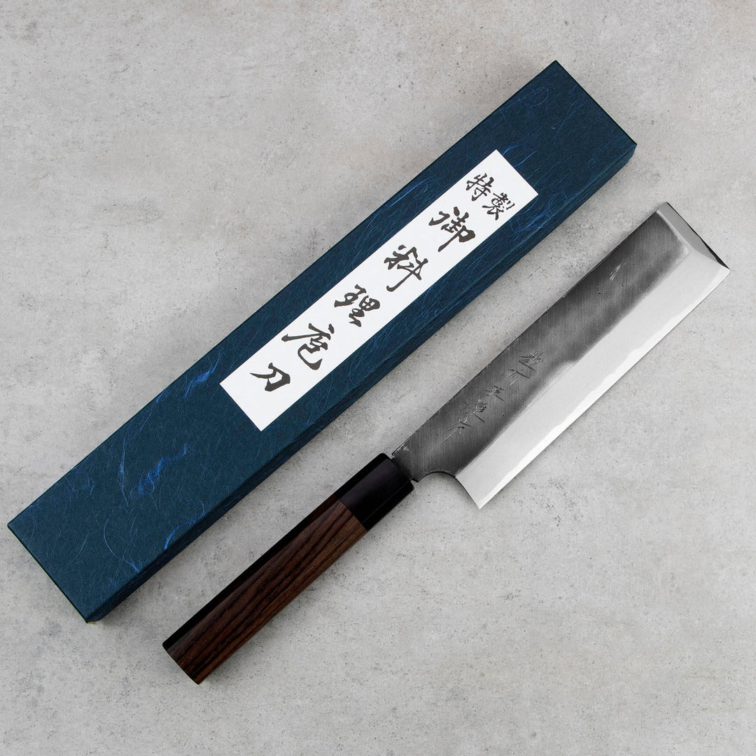 Usuba 18 cm Hideo Kitaoka Shirogami#2 Black